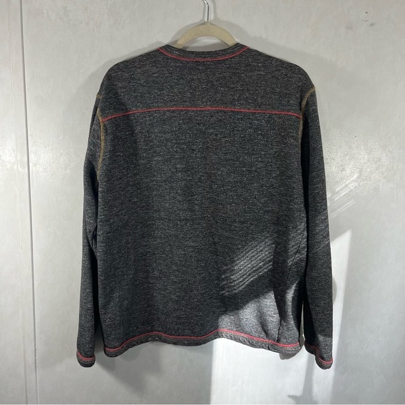 32 Bar Blue | Gray Long Sleeve French Terry Tee Pullover Red Accents See Note - Picture 2 of 9